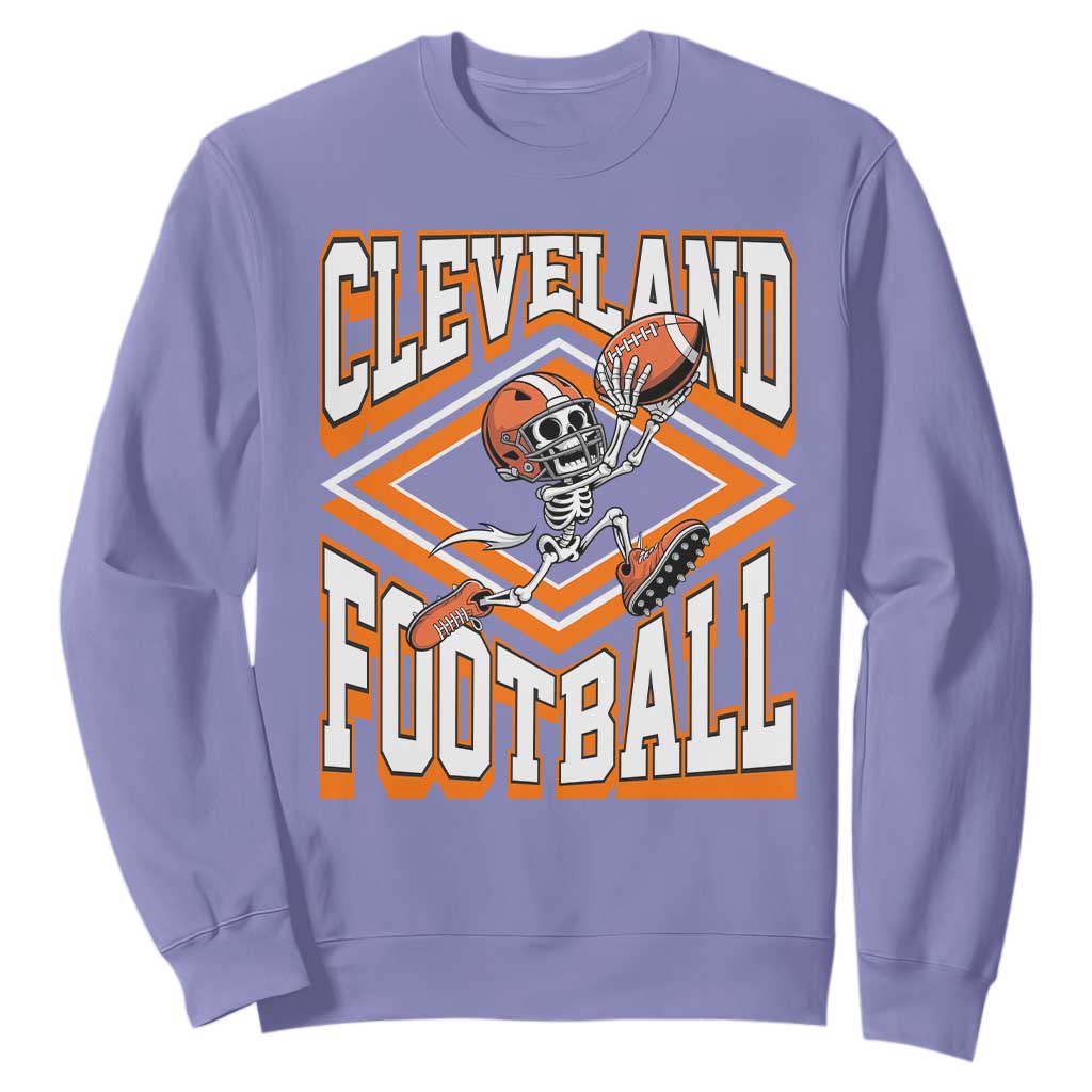 Funny Skeleton Dark Football Sweatshirt CFBB Fan Gift TS12 Violet Print Your Wear