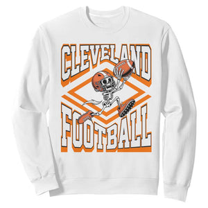 Funny Skeleton Dark Football Sweatshirt CFBB Fan Gift TS12 White Print Your Wear
