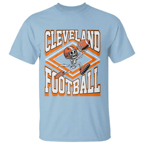 Funny Skeleton Dark Football T Shirt CFBB Fan Gift TS12 Light Blue Print Your Wear