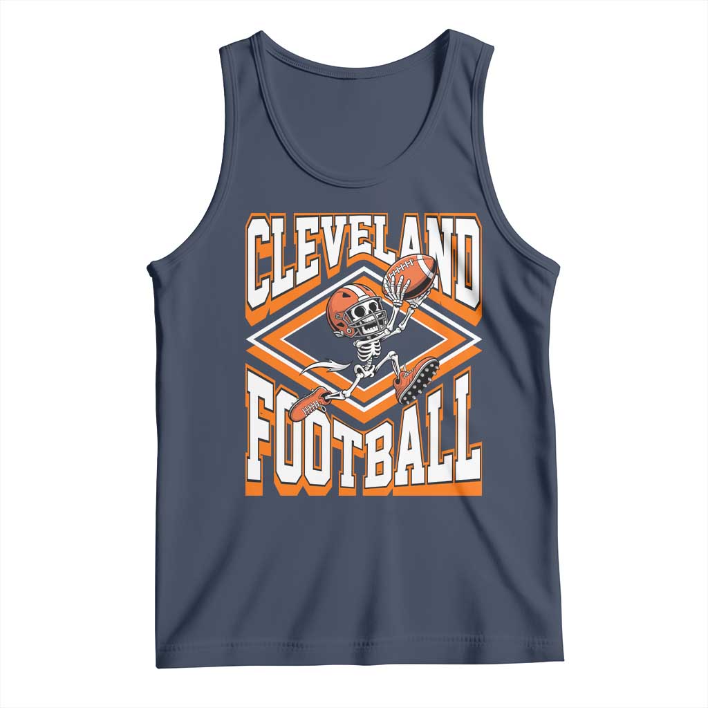 Funny Skeleton Dark Football Tank Top CFBB Fan Gift TS12 Navy Print Your Wear