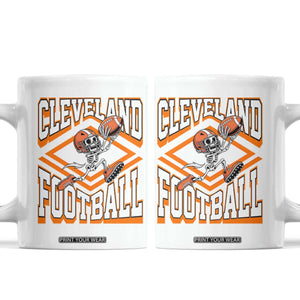 Funny Skeleton Dark Football Coffee Mug CFBB Fan Gift TS12 White Print Your Wear