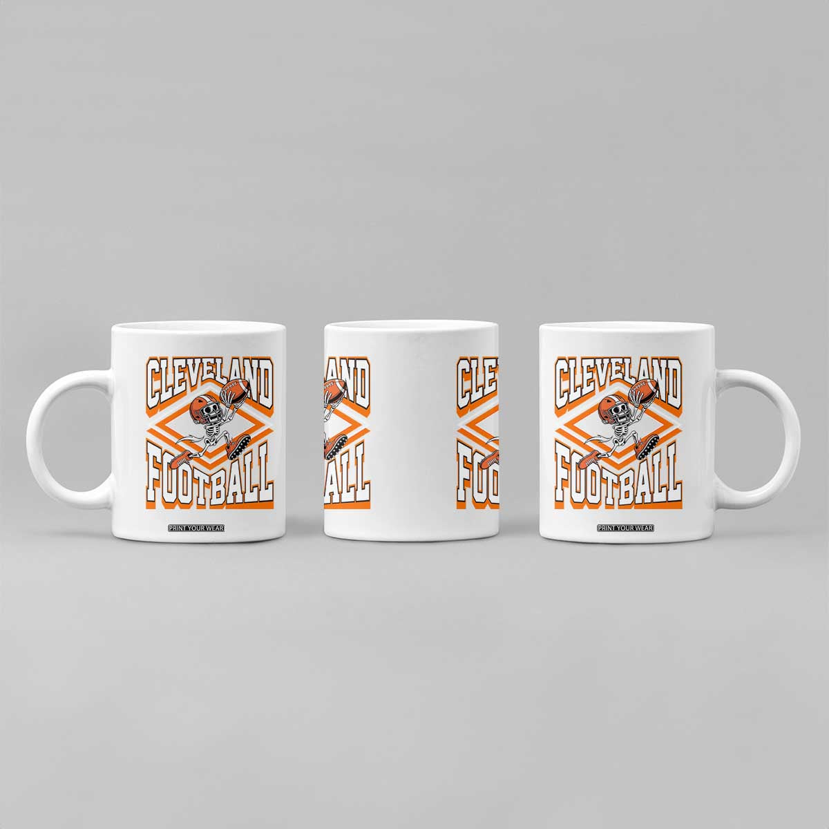 Funny Skeleton Dark Football Coffee Mug CFBB Fan Gift TS12 Print Your Wear