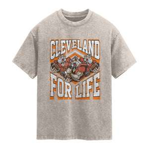 Cleveland For Life Washed Cotton T-Shirt CFBB Fan Gift