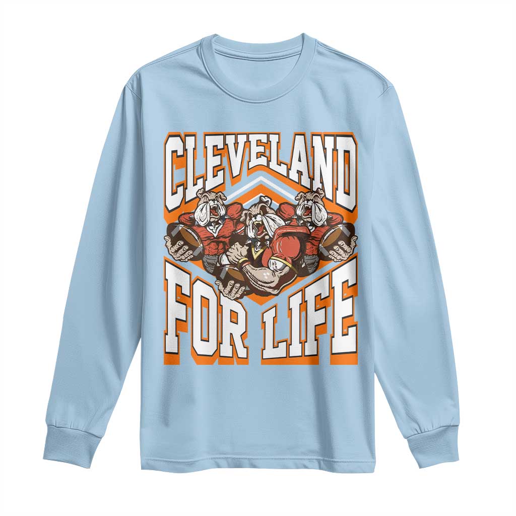 Cleveland For Life Long Sleeve Shirt CFBB Fan Gift TS12 Light Blue Print Your Wear