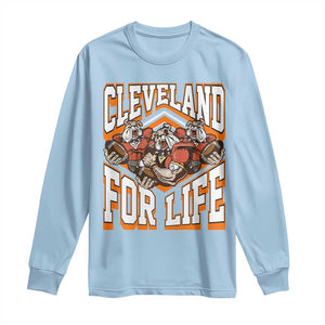 Cleveland For Life Long Sleeve Shirt CFBB Fan Gift TS12 Light Blue Print Your Wear