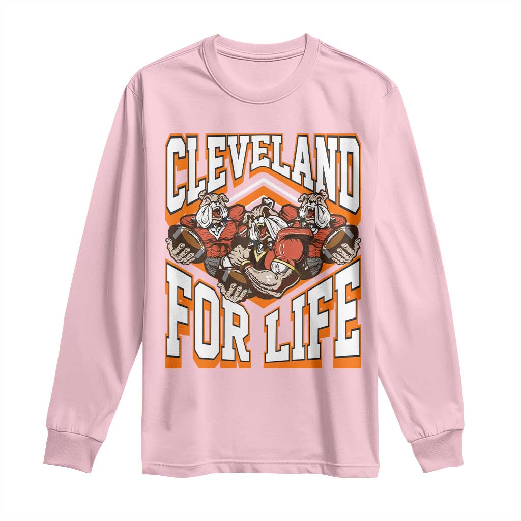 Cleveland For Life Long Sleeve Shirt CFBB Fan Gift TS12 Light Pink Print Your Wear