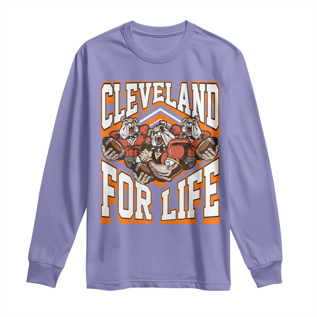 Cleveland For Life Long Sleeve Shirt CFBB Fan Gift TS12 Violet Print Your Wear