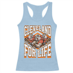 Cleveland For Life Racerback Tank Top CFBB Fan Gift TS12 Light Blue Print Your Wear