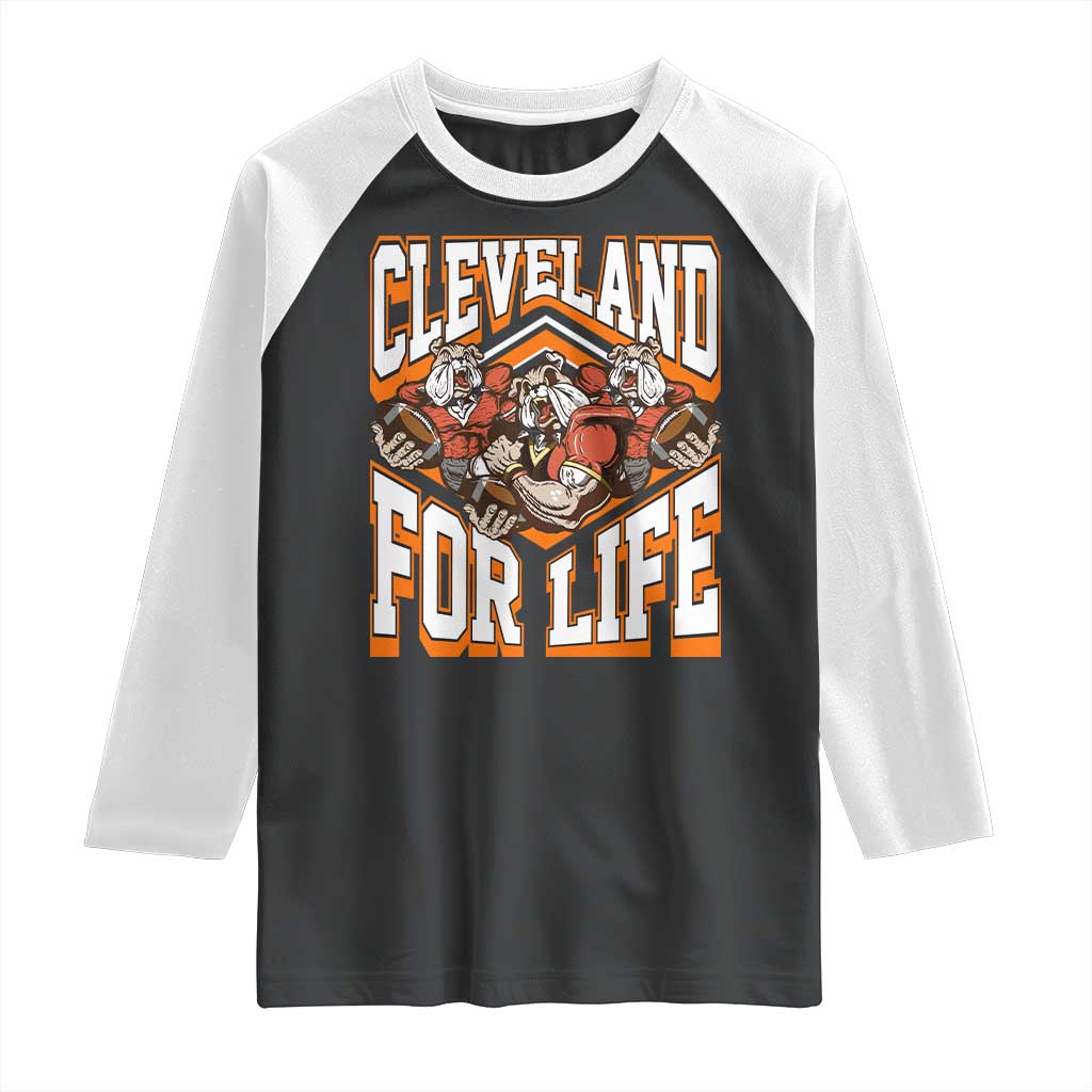 Cleveland For Life Raglan Shirt CFBB Fan Gift TS12 Black White Print Your Wear