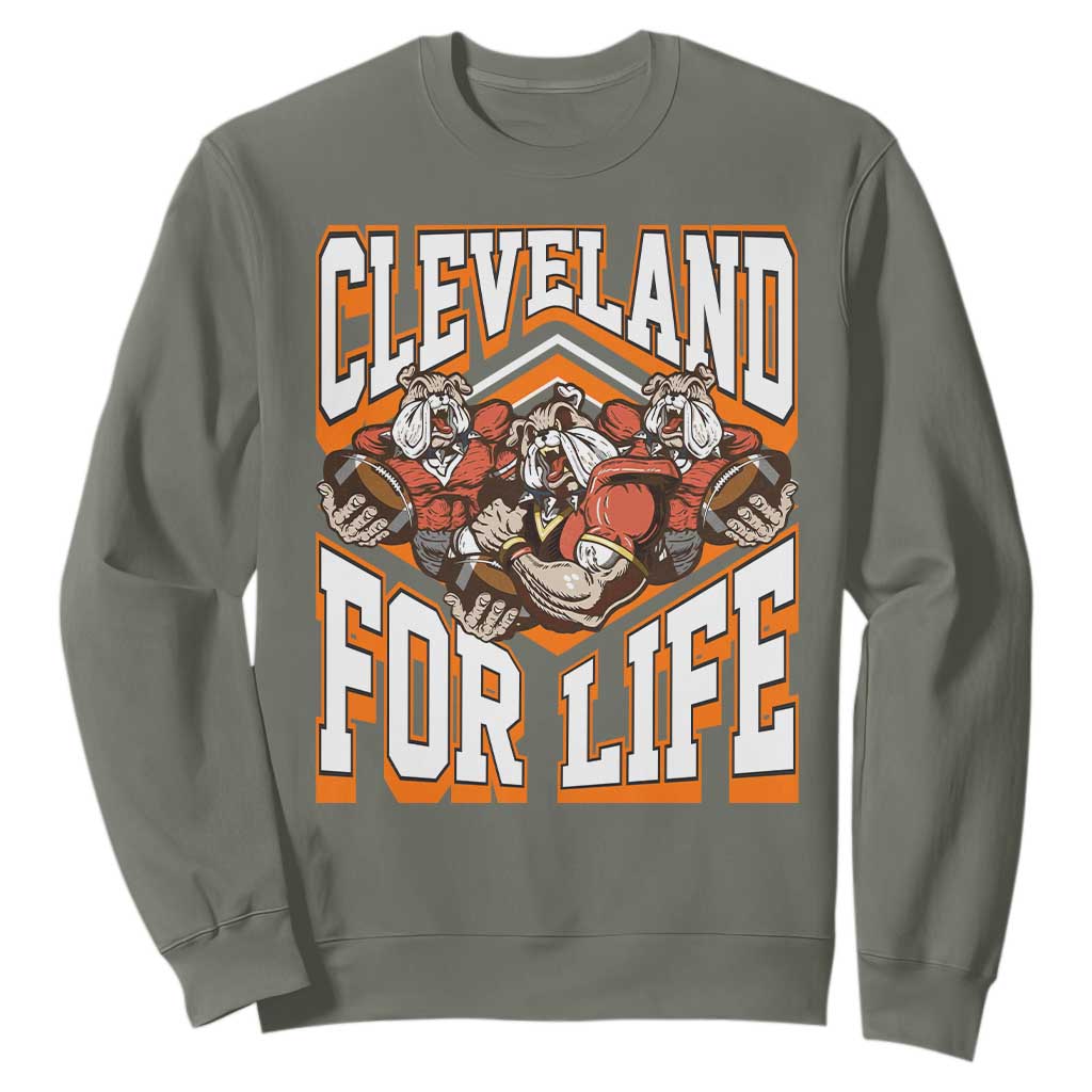 Cleveland For Life Sweatshirt CFBB Fan Gift TS12 Military Green Print Your Wear