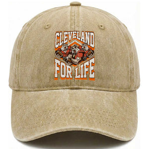 Cleveland For Life Washed Cotton Baseball Cap CFBB Fan Gift TS12 Print Your Wear