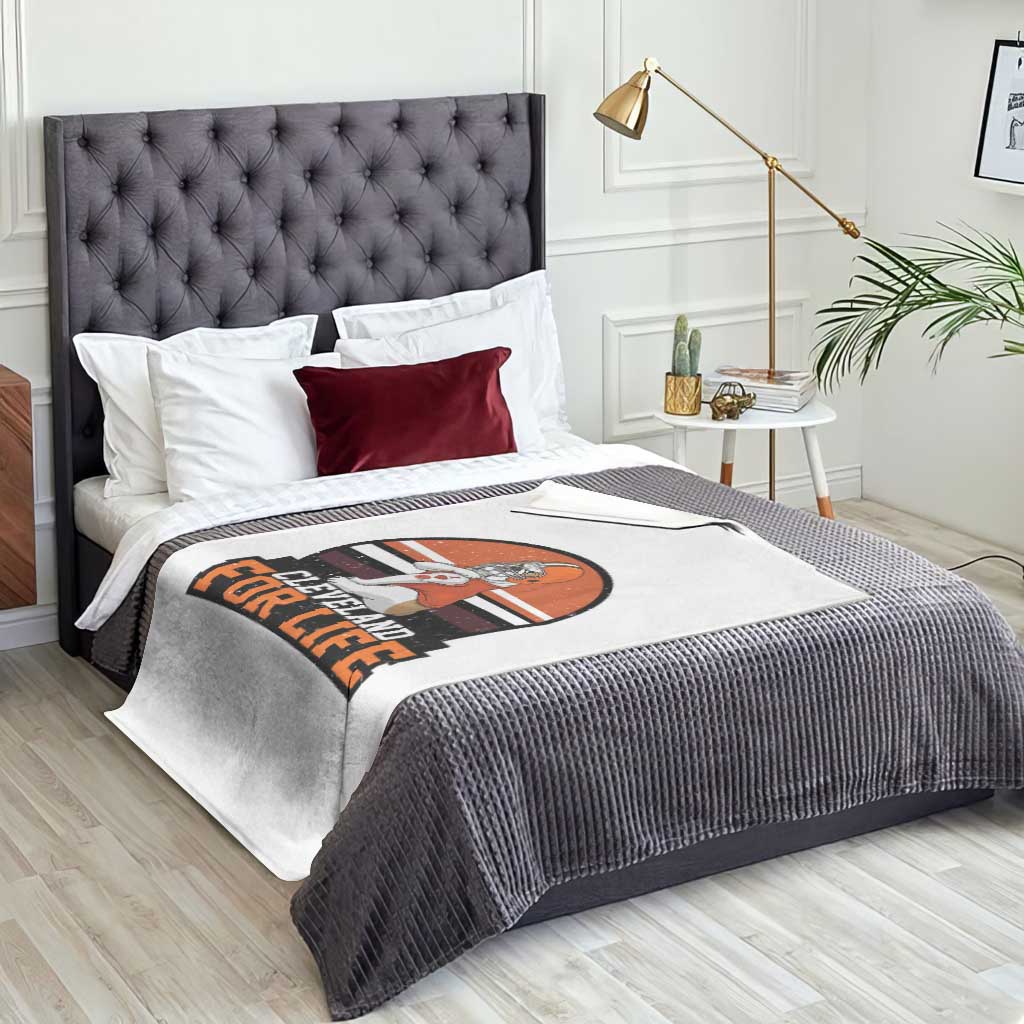 Funny Bulldog Game Day Throw Blanket Cleveland For Life TS12 Print Your Wear