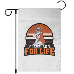 Funny Bulldog Game Day Garden Flag Cleveland For Life TS12 White Print Your Wear