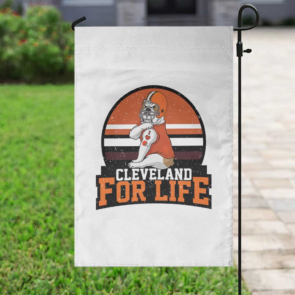 Funny Bulldog Game Day Garden Flag Cleveland For Life TS12 Print Your Wear