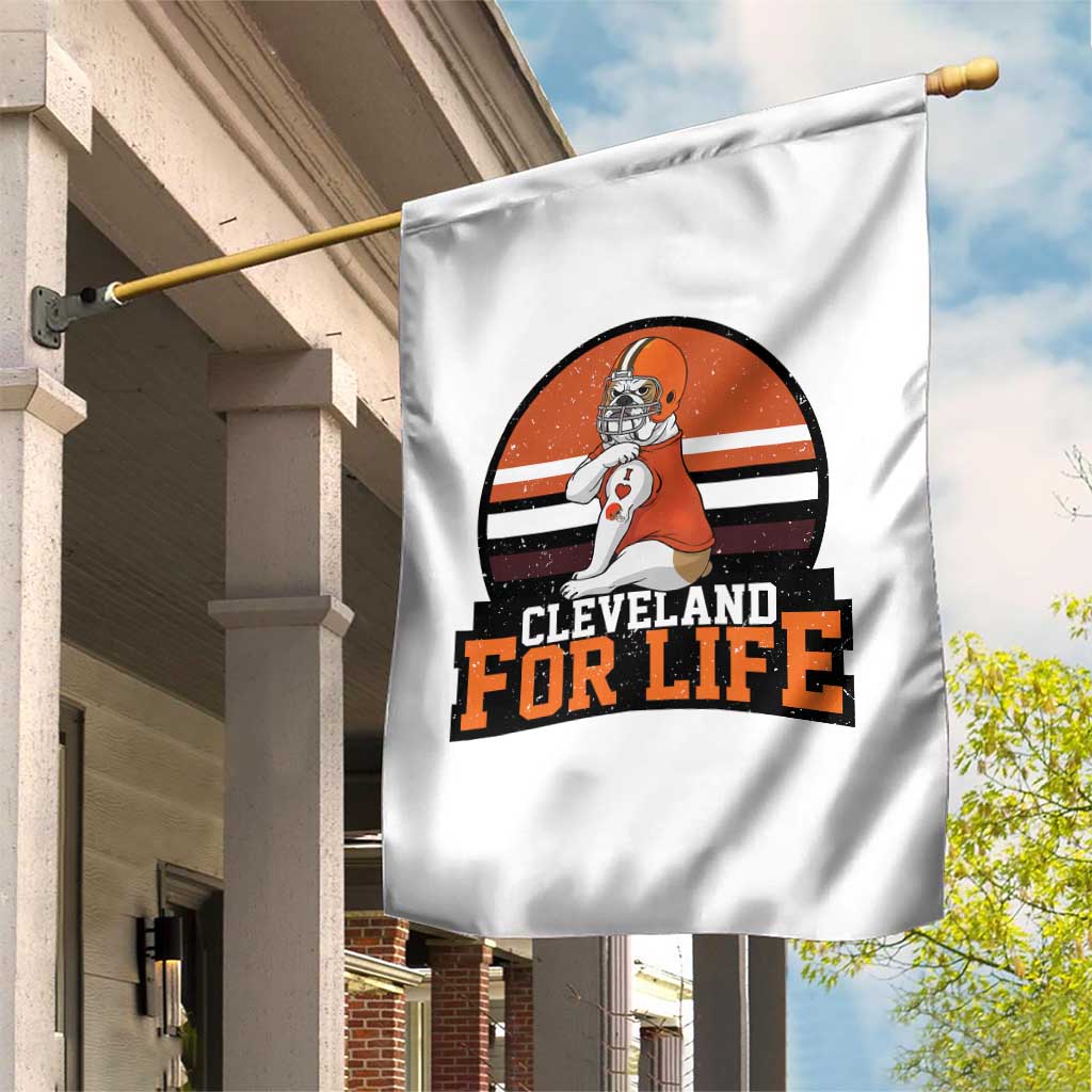 Funny Bulldog Game Day Garden Flag Cleveland For Life TS12 Print Your Wear