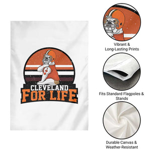 Funny Bulldog Game Day Garden Flag Cleveland For Life TS12 Print Your Wear