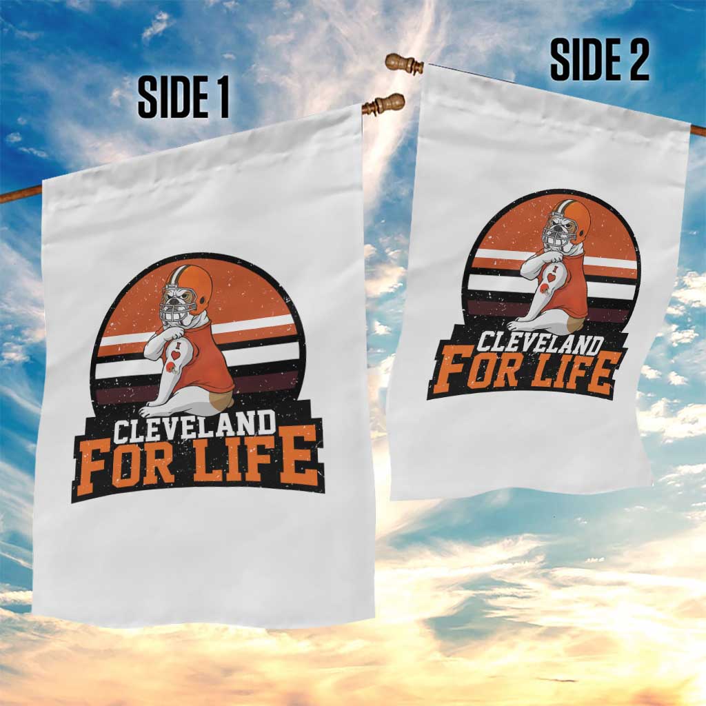 Funny Bulldog Game Day Garden Flag Cleveland For Life TS12 Print Your Wear