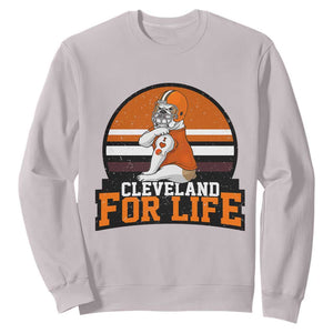 Funny Bulldog Game Day Sweatshirt Cleveland For Life TS12 Ice Gray Print Your Wear
