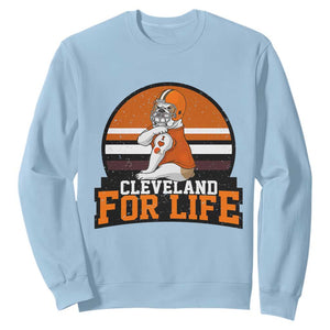 Funny Bulldog Game Day Sweatshirt Cleveland For Life TS12 Light Blue Print Your Wear