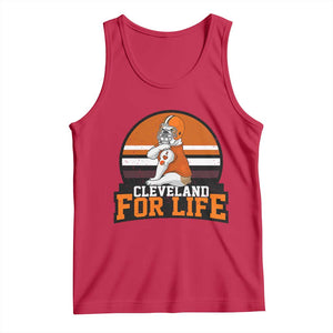 Funny Bulldog Game Day Tank Top Cleveland For Life TS12 Red Print Your Wear