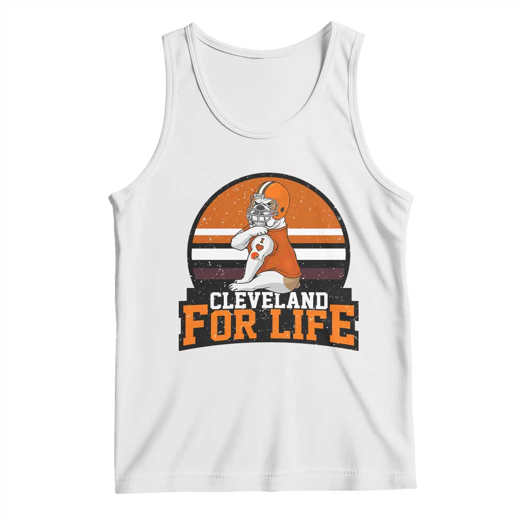 Funny Bulldog Game Day Tank Top Cleveland For Life TS12 White Print Your Wear