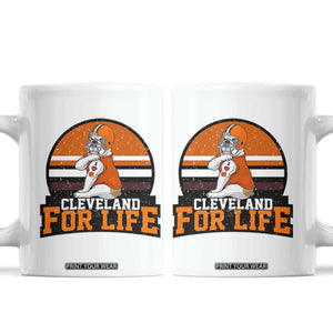 Funny Bulldog Game Day Coffee Mug Cleveland For Life TS12 White Print Your Wear