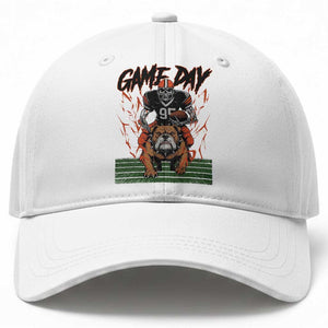 Funny Skeleton Playing Football Baseball Cap Game Day Gift TS12 Print Your Wear