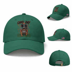 Funny Skeleton Playing Football Baseball Cap Game Day Gift TS12 Baseball Cap Universal Fit Irish Green Print Your Wear