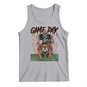 Funny Skeleton Playing Football Tank Top Game Day Gift TS12 Athletic Heather Print Your Wear