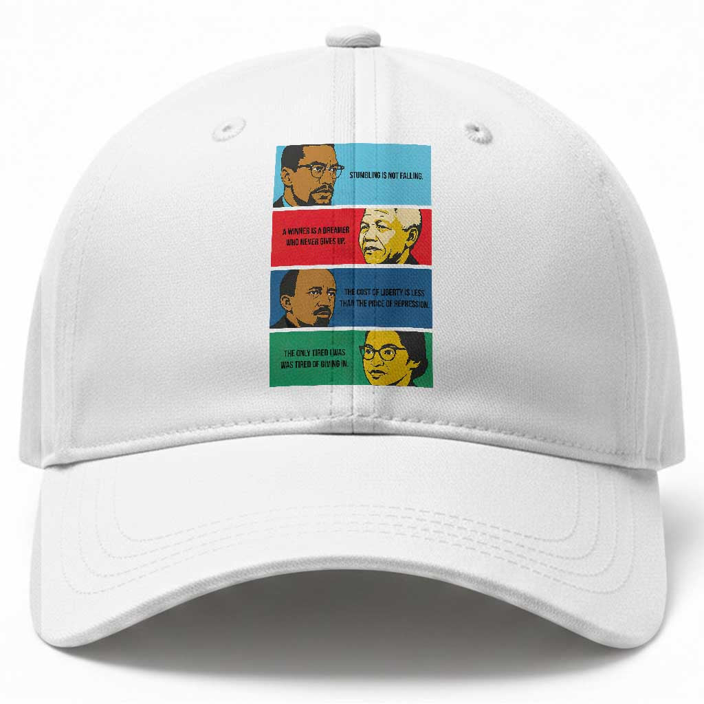 African American Leaders History Quote Gift Baseball Cap TS12 Print Your Wear