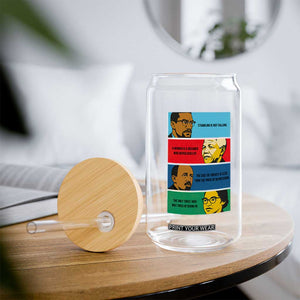 African American Leaders History Quote Gift Glass Can TS12 Print Your Wear