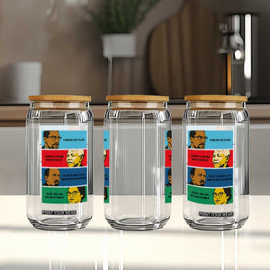 African American Leaders History Quote Gift Glass Can TS12 Print Your Wear