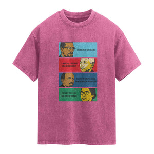 African American Leaders History Quote Gift Washed Cotton T-Shirt