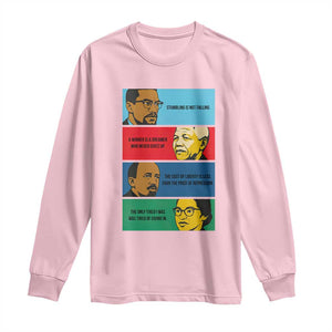 African American Leaders History Quote Gift Long Sleeve Shirt TS12 Light Pink Print Your Wear