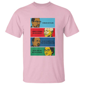 African American Leaders History Quote Gift T Shirt TS12 Light Pink Print Your Wear