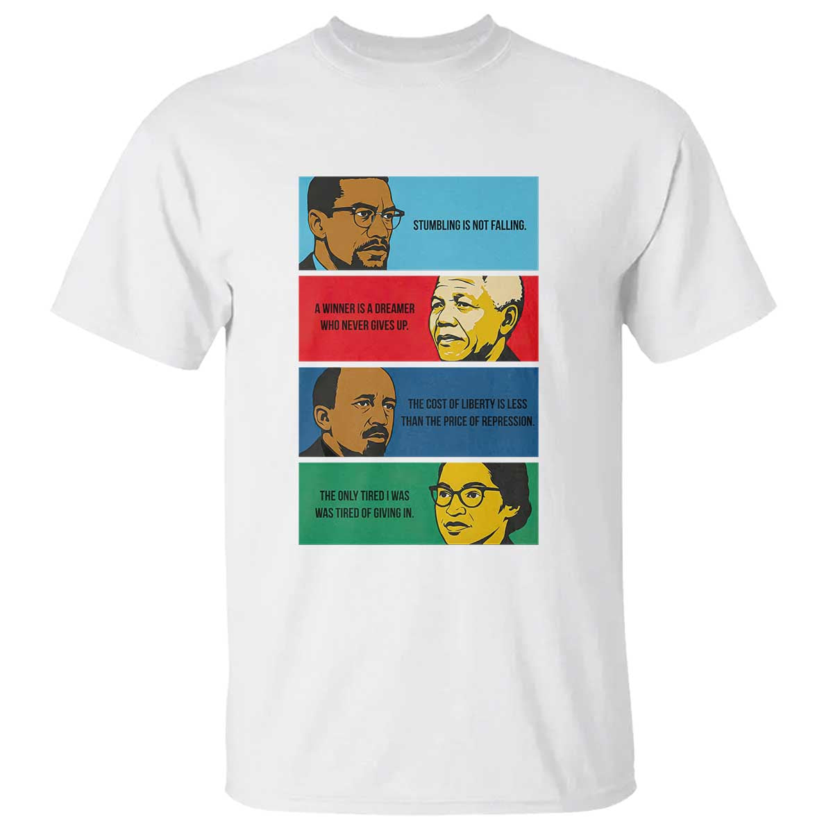 African American Leaders History Quote Gift T Shirt TS12 White Print Your Wear