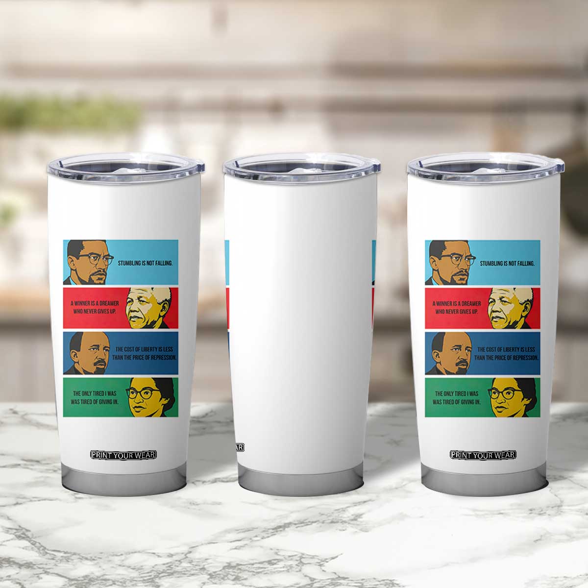 African American Leaders History Quote Gift Tumbler Cup TS12 Print Your Wear