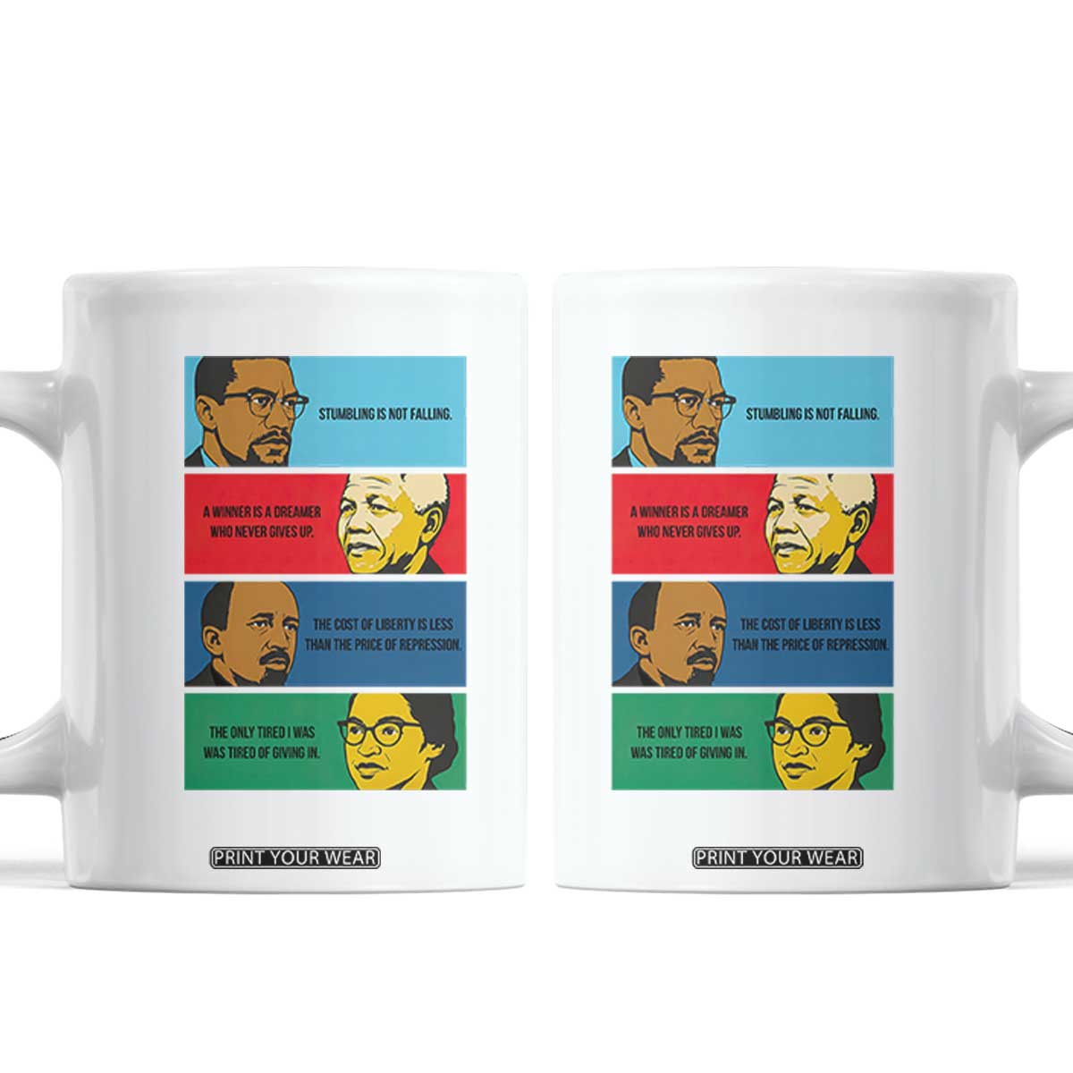 African American Leaders History Quote Gift Coffee Mug TS12 White Print Your Wear