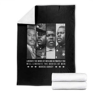 Marcus Garve Quote Throw Blanket Liberate The Minds Of Men TS12 Black Print Your Wear