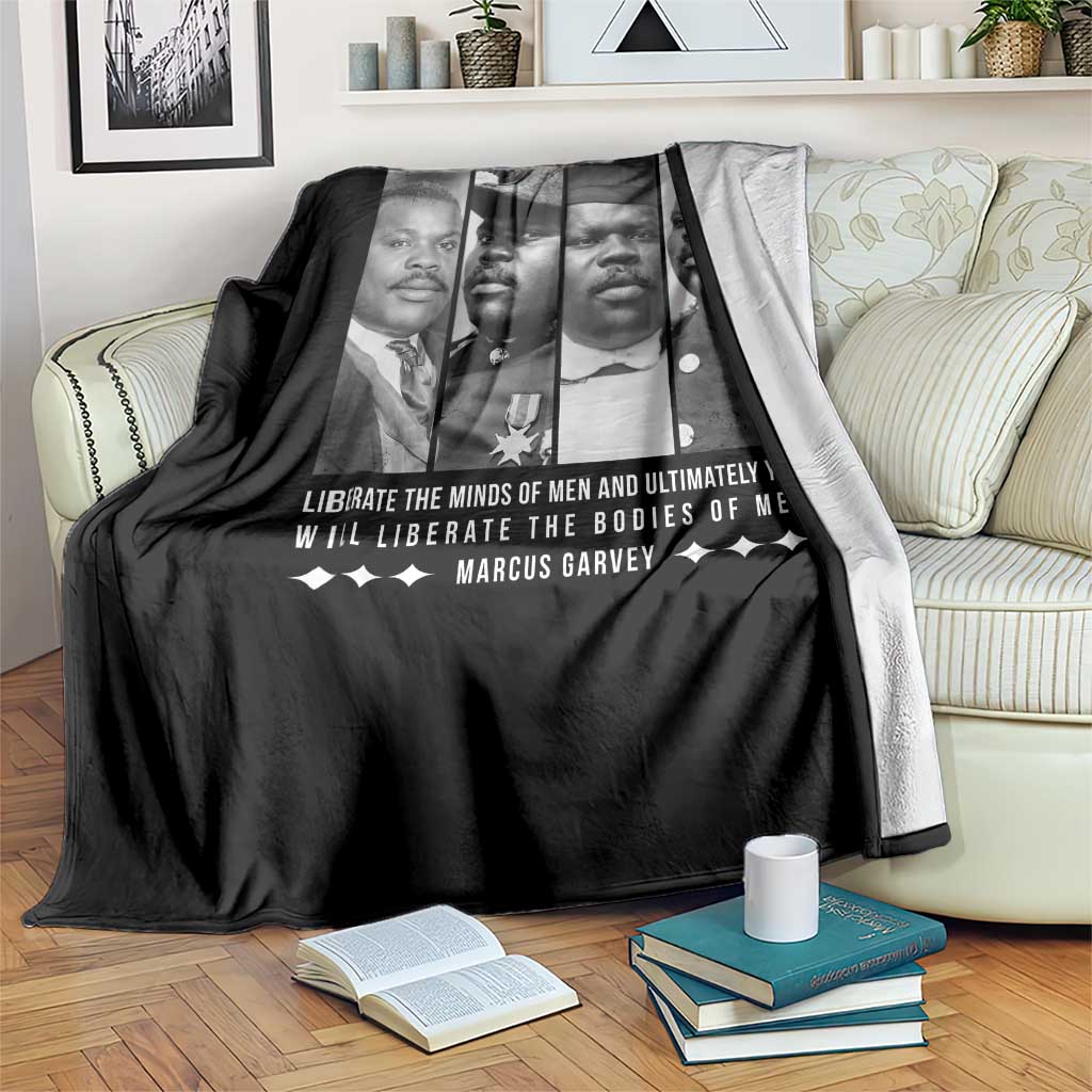 Marcus Garve Quote Throw Blanket Liberate The Minds Of Men TS12 Print Your Wear