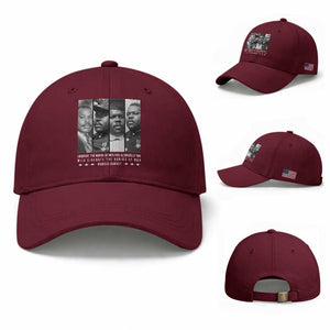 Marcus Garve Quote Baseball Cap Liberate The Minds Of Men TS12 Baseball Cap Universal Fit Maroon Print Your Wear