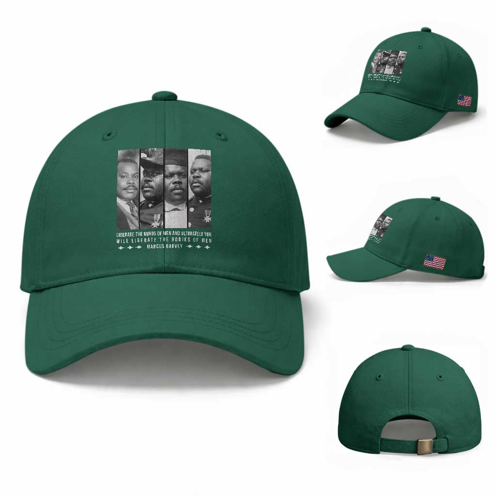 Marcus Garve Quote Baseball Cap Liberate The Minds Of Men TS12 Baseball Cap Universal Fit Irish Green Print Your Wear