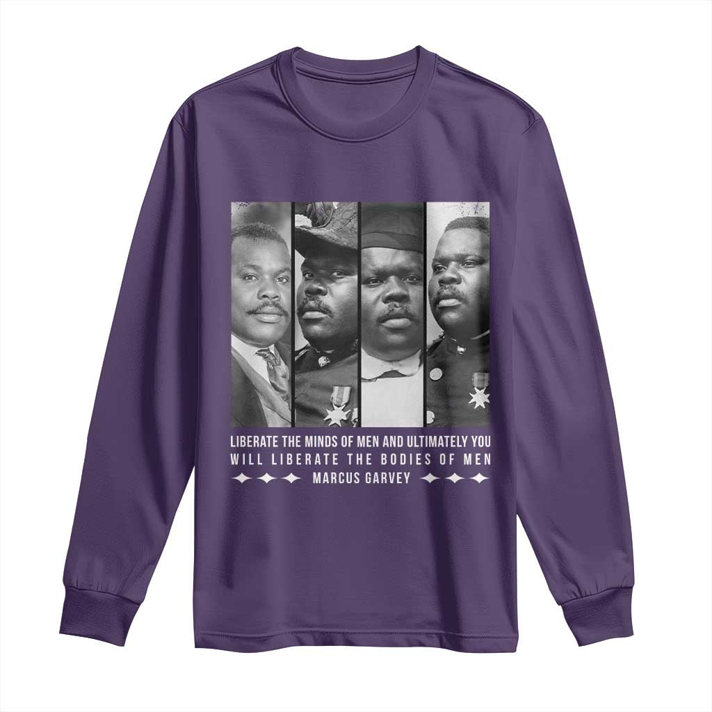 Marcus Garve Quote Long Sleeve Shirt Liberate The Minds Of Men TS12 Purple Print Your Wear
