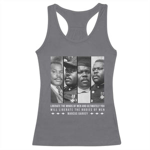 Marcus Garve Quote Racerback Tank Top Liberate The Minds Of Men TS12 Charcoal Print Your Wear