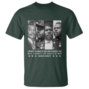 Marcus Garve Quote T Shirt Liberate The Minds Of Men TS12 Dark Forest Green Print Your Wear