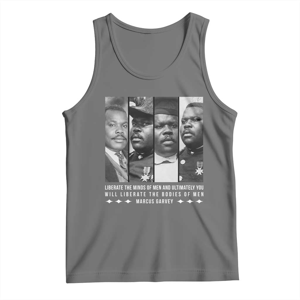 Marcus Garve Quote Tank Top Liberate The Minds Of Men TS12 Black Heather Print Your Wear