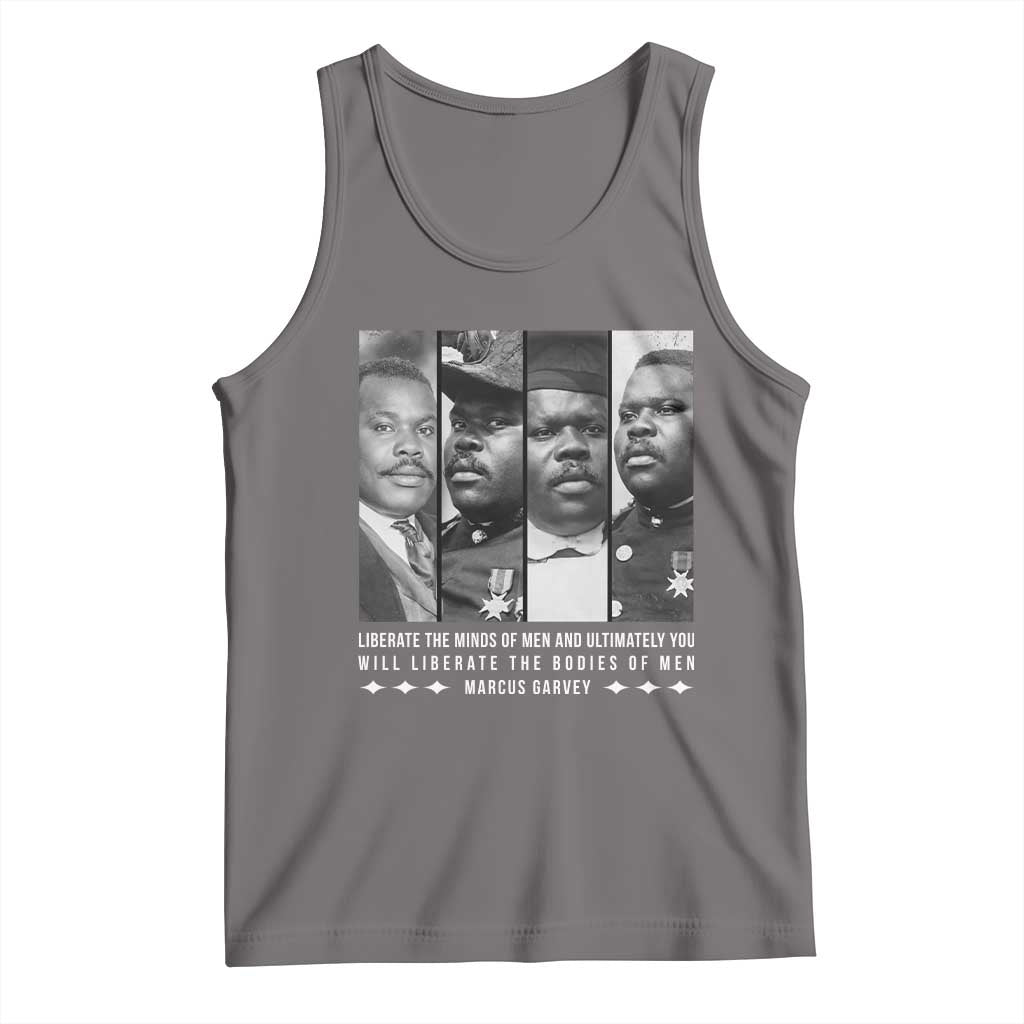 Marcus Garve Quote Tank Top Liberate The Minds Of Men TS12 Deep Heather Print Your Wear