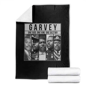 Marcus Garvey Quote Throw Blanket One God One Aim One Destiny TS12 Black Print Your Wear