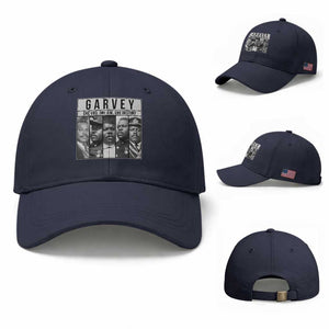 Marcus Garvey Quote Baseball Cap One God One Aim One Destiny TS12 Baseball Cap Universal Fit Navy Print Your Wear