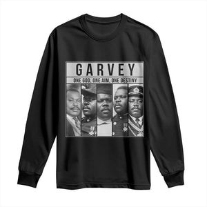 Marcus Garvey Quote Long Sleeve Shirt One God One Aim One Destiny TS12 Black Print Your Wear